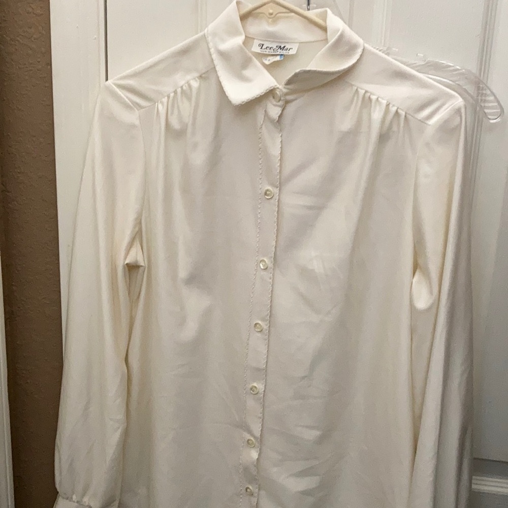 FINAL MARKDOWN Lee mar vintage qiana blouse 14